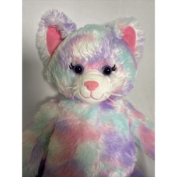 Build A Bear 16" COTTON CANDY SCENTED CAT Plush Stuffed Animal Great Condition - Picture 2 of 8